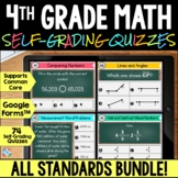 4th Grade Math Skills Assessments - Exit Tickets, Quizzes 