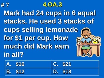 Preview of 4th Grade Math - Solve multistep word problems using the four operations 4.OA.3