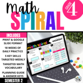 4th Grade Math Spiral Review: 18 More Weeks of Digital Pra