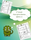 4th Grade Math Spiral Review Bundle (TEKS aligned) Weeks 1