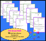 4th Grade Math- Spiral Review Assessments (16 checkpoints!!)