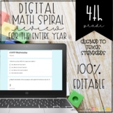 4th Grade Math Spiral Review | Digital | Distance Learning