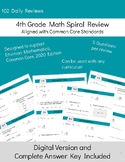 4th Grade Math Spiral Review, Envision Mathematics & Common Core