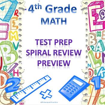 Preview of 4th Grade Math Spiral Review Preview
