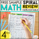 spiral math homework 4th grade