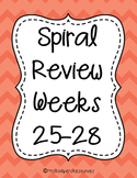 4th Grade Math Spiral Review (Weeks 25-28)