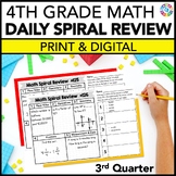 4th Grade Daily Math Spiral Review Packet Morning Work, Ho