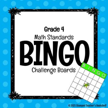 4th Grade Math Standards BINGO Boards by Stumped Teacher's Bookshelf
