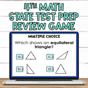 Preview of 4th Grade Math State Test Prep Review Game : End of Year Review
