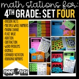 4th Grade Math Stations:  Set Four