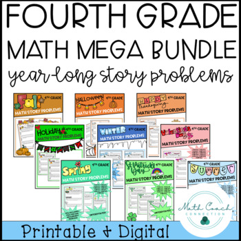 Preview of 4th Grade Math Story Problems YEAR-LONG BUNDLE | Fourth Grade Problem Solving