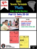 4th Grade Math TEKS Texas Tornado: Daily Spiral Review & Q