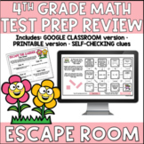 4th Grade Math TEST PREP REVIEW Spring Escape Room State Testing