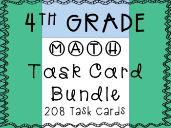 Preview of 4th Grade Math Task Card Bundle