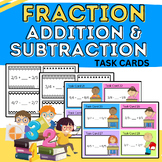4th Grade Math Task Cards: Adding & Subtracting Fractions 