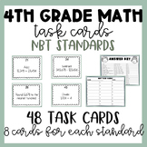 4th Grade Math Task Cards | All NBT Standards | 48 Cards |