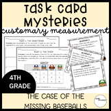 4th Grade Math Task Cards - Customary Measurement - Baseba