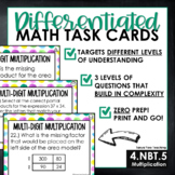4th Grade Math Task Cards Differentiated Math Centers 4.NB
