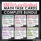 4th Grade Math Task Cards Differentiated Math Centers Comp