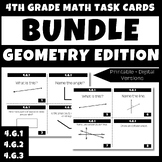 4th Grade Math Task Cards | Geometry | Bundle | Digital & 