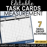 4th Grade Math Task Cards & Math Mats Measurement Conversi