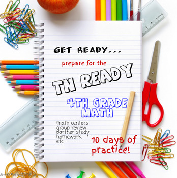 Preview of 4th Grade Math Tennessee TCAP / TNReady Test Prep - 10 Days of Practice!