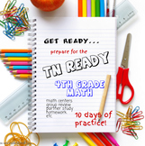 4th Grade Math Tennessee TCAP / TNReady Test Prep - 10 Day