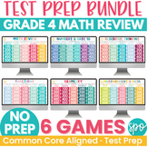 4th Grade Math Test Prep Bundle- Jeopardy-Style Math Games