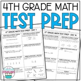 4th Grade Math Test Prep CCSS Review Worksheets