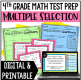 4th Grade Math Test Prep: Multiple Select Questions (Set 3)