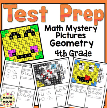 Preview of 4th Grade Math Test Prep Mystery Pictures - Geometry