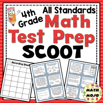 Preview of 4th Grade Math Test Prep Scoot (All Standards Review)