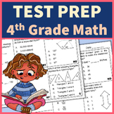 Preview of 4th Grade Math Test Prep Worksheets Morning Work