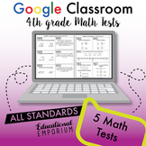 4th Grade Math Tests for Google Classroom™ ★ Digital Math 
