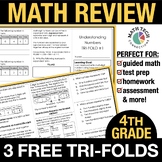 4th Grade Math Review FREE Trifolds, Math Brochures, Math 
