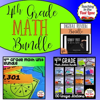 4th Grade Math Ultimate Bundle by Teaching In the Fast Lane | TpT