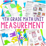 4th Grade Math Unit 8 - Measurement {angles, area and perimeter, line plots}