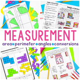 Measurement | Angles, Area & Perimeter, Line Plots, & Conv