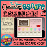 4th Grade Math Valentine's Day Escape Room Boom Cards™