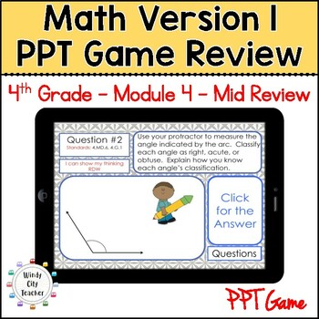 Preview of 4th Grade Math Version 1 Module 4 - Mid-module review Digital PPT Game