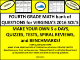 4th Grade Math Virginia SOL Questions for Spiral Review, T