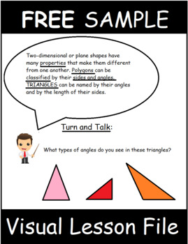 Preview of 4th Grade Math Visual Lesson Plan: FREE SAMPLE of FULL LESSON FILE (4.G.A.2)