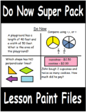 4th Grade Math Visual Lesson Plans: Do Now Super Pack