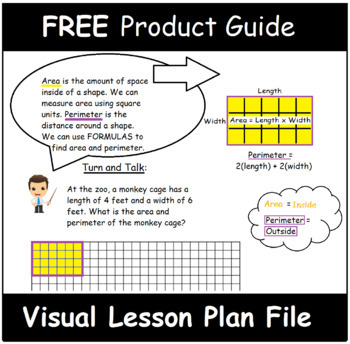 Preview of 4th Grade Math Visual Lesson Plans: FREE PRODUCT GUIDE for 250+ lesson resources