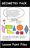 4th Grade Math Visual Lesson Plans: Geometry Pack