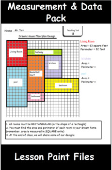 Preview of 4th Grade Math Visual Lesson Plans: Measurement & Data Pack