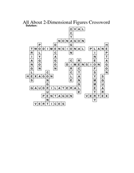 4th Grade Math Vocabulary Crossword Puzzles by Ralynn Ernest Education