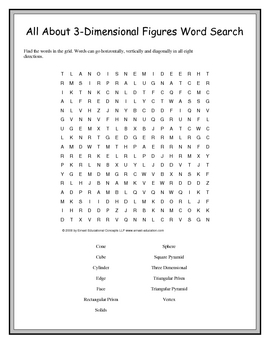 4th grade math vocabulary word search puzzles tpt