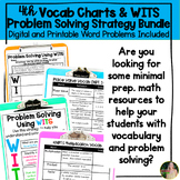 4th Grade Math Vocabulary and Problem Solving Bundle