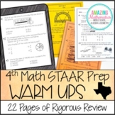 4th Grade Math Warm Ups - STAAR Review & Prep
